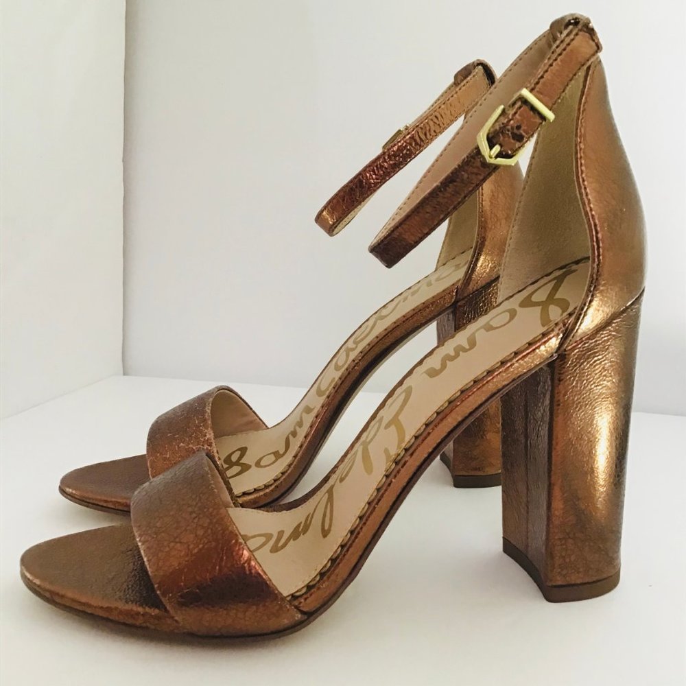 💙 Sam Edelman Leather Heel Sandal - Picture 2 of 13